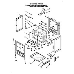 RF396LXEQ0 Free Standing Electric Range Chassis Parts diagram