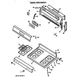 RGB746GEN1 Gas Range Cooktop Parts diagram