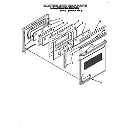 RM280PXBQ3 Electric Range And Oven Electric oven door Parts diagram