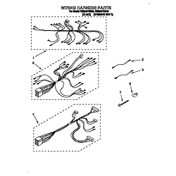 RM280PXBQ3 Electric Range And Oven Wiring harness Parts diagram