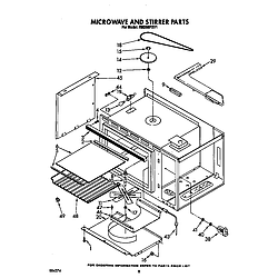 RM288PXV Electric Built-In Oven With Microwave Microwave and stirrer Parts diagram