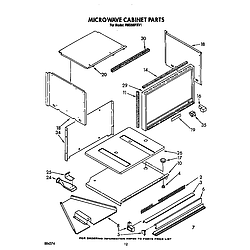 RM288PXV Electric Built-In Oven With Microwave Microwave cabinet Parts diagram