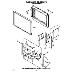 RM288PXV Electric Built-In Oven With Microwave Microwave door Parts diagram