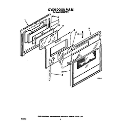 RM288PXV Electric Built-In Oven With Microwave Oven door Parts diagram