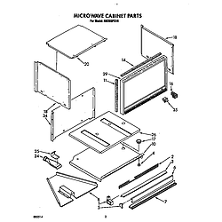 RM288PXV6 Electric Built-In Oven With Microwave Microwave cabinet Parts diagram