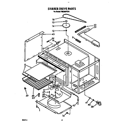 RM288PXV6 Electric Built-In Oven With Microwave Stirrer drive Parts diagram