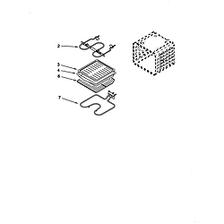 RS675PXGQ0 Electric Range Internal oven Parts diagram