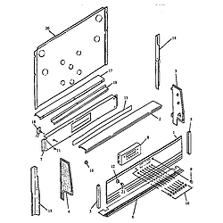 RSF3400UL Gas Range Backguard Parts diagram