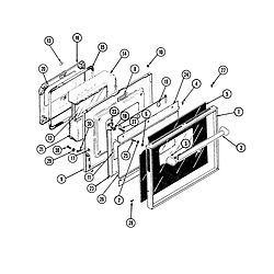 S136 Range Door Parts diagram