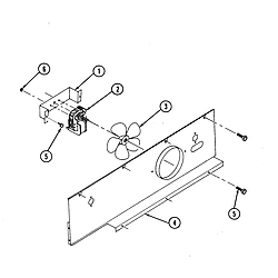 S136C Range Blower motor (cooling) Parts diagram