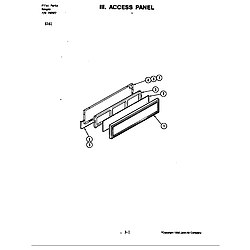 S161 Electric Slide-In Range Access panel Parts diagram