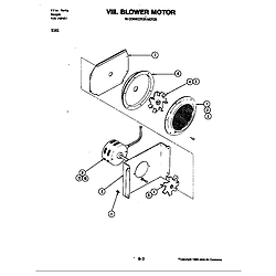 S161 Electric Slide-In Range Blower motor (convection) Parts diagram