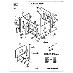 S161 Electric Slide-In Range Body Parts diagram