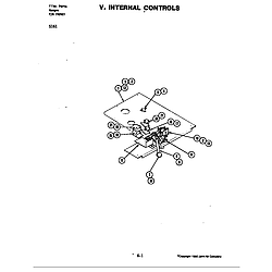 S161 Electric Slide-In Range Internal controls Parts diagram