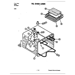 S161 Electric Slide-In Range Liner Parts diagram