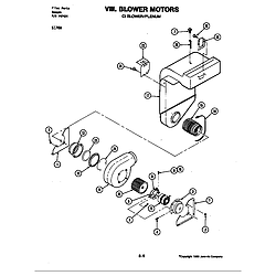 S176 Electric Slide-In Range Blower motor-blower/plenum (s176w) (s176w) Parts diagram
