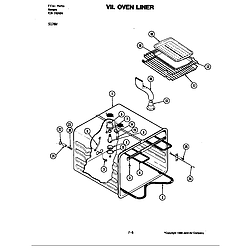 S176 Electric Slide-In Range Oven liner (s176w) (s176w) Parts diagram