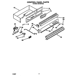 SB160PEXB1 Built In Gas Oven Control panel Parts diagram