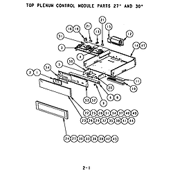 SC272T Built-In Electric Oven Top plenum control module Parts diagram