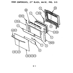 SCD302 Built-In Electric Oven Door components (s272t) (sc272t) (scd272t) Parts diagram