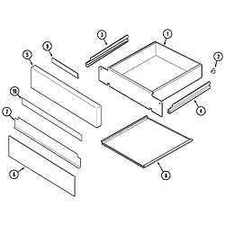 SCE30600B Electric Slide-In Range Drawer Parts diagram