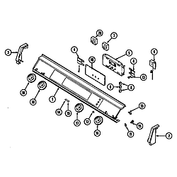 SEG196 Slide-In Range Control panel (wht) (seg196w) (seg196w-c) Parts diagram