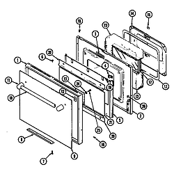 SEG196 Slide-In Range Door (seg196) (seg196-c) Parts diagram