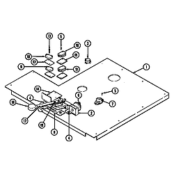 SEG196 Slide-In Range Internal controls Parts diagram