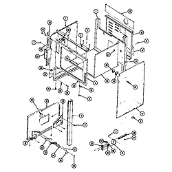 SEG196W Slide-In Range Body (wht) (seg196w) (seg196w-c) Parts diagram