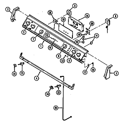 SEG196W Slide-In Range Control panel (seg196) (seg196-c) Parts diagram