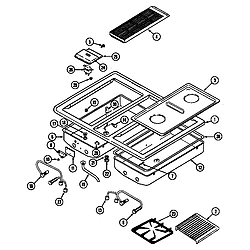 SEG196W Slide-In Range Main top (seg196) (seg196-c) Parts diagram