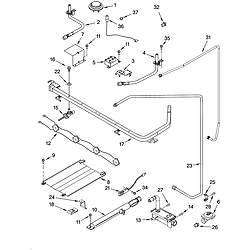 SF315PEPW1 Free Standing - Gas Manifold Parts diagram