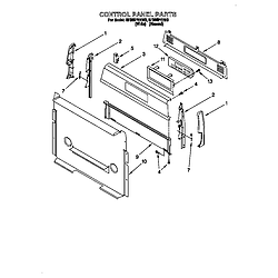 SF385PEE Free Standing Gas Range Control panel Parts diagram