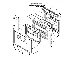 SF385PEE Free Standing Gas Range Door Parts diagram