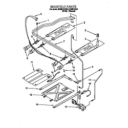 SF385PEE Free Standing Gas Range Manifold Parts diagram