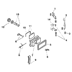 SMU7052UC14 Dishwasher Dispenser Parts diagram