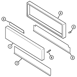 SVD48600B Gas/Electric Slide-In Range Access panel Parts diagram