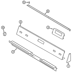 SVD48600B Gas/Electric Slide-In Range Control panel Parts diagram