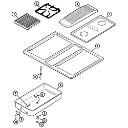 SVD48600B Gas/Electric Slide-In Range Top assembly Parts diagram