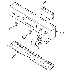 SVD48600P Gas/Electric Slide In Range Control panel Parts diagram