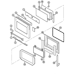 SVD48600P Gas/Electric Slide In Range Door Parts diagram