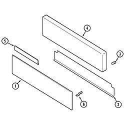 SVE47100 Electric Slide-In Range Access panel Parts diagram