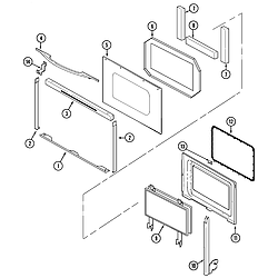 SVE47100 Electric Slide-In Range Door Parts diagram