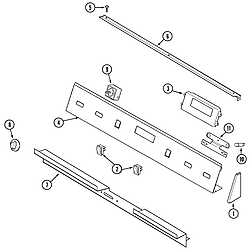 SVE47100B Electric Slide-In Range Control panel Parts diagram