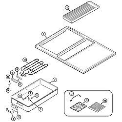 SVE47100B Electric Slide-In Range Top assembly Parts diagram