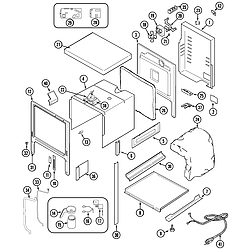 SVE47100W Electric Slide-In Range Body Parts diagram