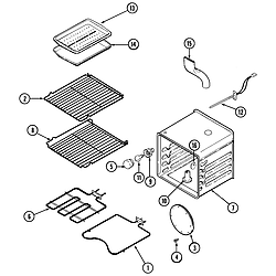 SVE47100W Electric Slide-In Range Oven Parts diagram