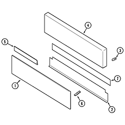 SVE47600 Electric Slide-In Range Access panel Parts diagram