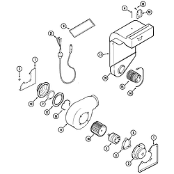 SVE47600 Electric Slide-In Range Blower assembly (plenum) Parts diagram