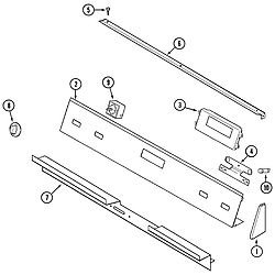 SVE47600 Electric Slide-In Range Control panel Parts diagram